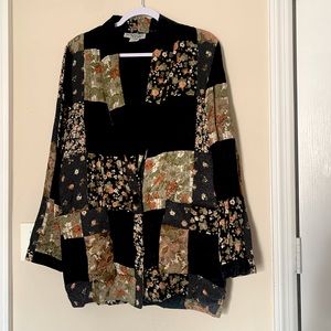 VINTAGE✨ Kensington Square Floral Patchwork Blazer